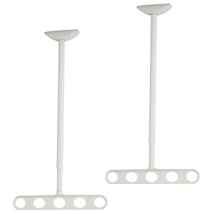 川口技研(Kawaguchigiken) 軒天用物干し ホスクリー ン ZA-1145-PW ピュアホワイト 2本1組