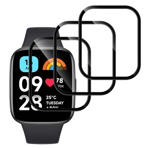 �Ή� Xiaomi Redmi Watch 3 Active �t�C�����y3���Z�b�g-�� �i���z Redmi Watch3 Active �ی�t�B���� ���b�h�~�[�E�H�b�`3Active ��ʕی�V�[�g �t���V�[�� �J�o�[ �t���ی� �\�t�g �y PET������ �Y�f�@�� 3D