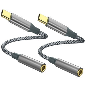 USB C - Aux I[fBIhOP[uR[h (2pbN) Type C - 3.5mmXwbhzWbNA_v^[ i Phone 15 Pro Max/15 Pro/15 Plus Samsung Galaxy S23/S22/S21 UltraAiPad ProAPixelp