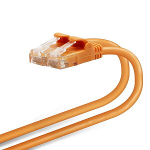 �G���R�� LAN�P�[�u�� CAT6 3m �ܐ܂�h�~�R�l�N�^ ���炩 �I�����W LD-GPY/DR3