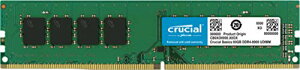Crucial fXNp݃ 4GB(4GBx1) DDR4 2400MT/s(PC4-19200) CL17 UDIMM 288pin CT4G4DFS824A