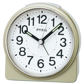 セイコークロック(Seiko Clock) 目覚まし時計 置き時計 アナログ 薄金色パール 89×86×47mm PYXIS ピクシス NR451G