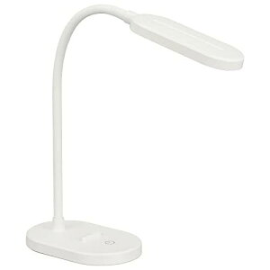 オーム電機 LEDデスクランプ デスクライト デスクスタンド ホワイト USB電源 昼白色 スマホスタンド付き DS-LS12USB-W 06-3704 OHM
