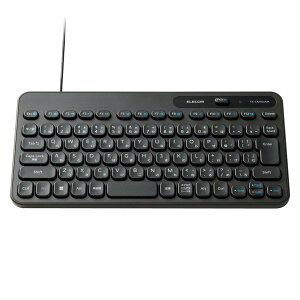 �G���R�� �L�[�{�[�h �L�� �����u������ �R���p�N�g Caps Lock�@�\�������X�C�b�`���� 500���񍂑ϋv�L�[�̗p �R�� Windows 11/10 �Ή� �u���b�N TK-CM10UMKBK