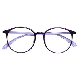 AIYUJIWU ブルーライトカット メガネ 紫外線・UVカット 眼鏡 度なし おしゃれ pc パソコン用 伊達メガネ メンズ レディース 男女兼用 軽量(パープル)