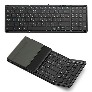 Omikamo Bluetooth L[{[h ܂ݎ CX L[{[h eL[t ipad/iphone L[{[h tTCY {z 3foCXؑ֐ڑ\ Windows/Mac/iOSΉ Type-C[d X}z ^ub