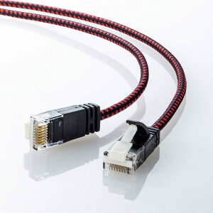 �T�����T�v���C CAT6A�׌a���b�V��LAN�P�[�u�� (0.5m) 10Gbps/500MHz RJ45 �c���܂�h�~ �u���b�N�����b�h KB-T6AME-005BKR