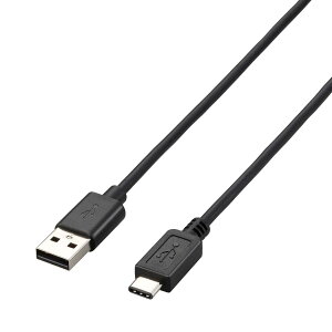 �G���R�� USB�P�[�u�� Type C (USB A to USB C) 2.0m USB2.0���� 3A�o�� �ő�480Mbps �u���b�N U2C-AC20BK