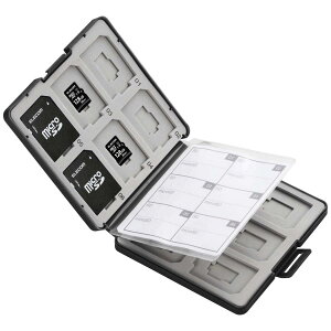 �G���R�� �������J�[�h�P�[�X SD �P�[�X �v���X�`�b�N SD12�� + microSD12�����[ �u���b�N CMC-SDCPP24BK