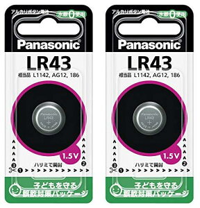 Panasonic ���d�r �{�^���d�r �A���J�� LR43 2�Z�b�g