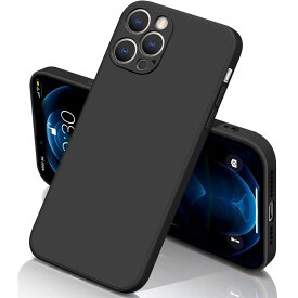 iphone12 Pro ケース シリコン 耐衝撃 アイフォン12Pro カバー さら さら手触り 傷付き防止 超軽量 マット質感 指紋防止 レンズ保護 ワイヤレス充電(黒)