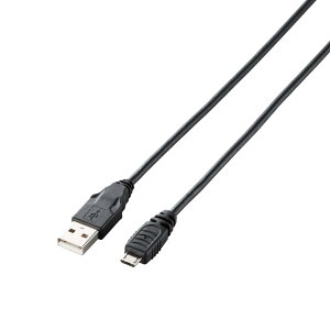 �G���R�� USB�P�[�u�� �ymicroB�z USB2.0 (USB A �I�X to microB �I�X) PlayStation4�Ή� 2m �u���b�N U2C-AMB20BK