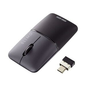 �T�����T�v���C(Sanwa Supply) �É����C�����X�u���[LED�}�E�X SLIMO (�[�d���EType-C�E�u���b�N) MA-WCBS310BK