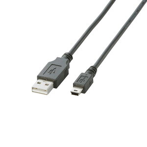�G���R�� USB�P�[�u�� �yminiB�z USB2.0 (USB A �I�X to miniB �I�X) �m�[�}�� 0.5m �u���b�N U2C-M05BK