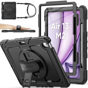 SEYMAC stock 2025N/2024N 13C`iPad Air(M3/M2)ϏՌP[X یtBt y[ 360°]X^h nhXgbv V_[Xgbv SʕیJo[ iPad Air 13 2025/2024p^iub
