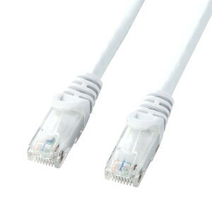 �T�����T�v���C(Sanwa Supply) CAT6LAN�P�[�u�� (3m) UTP 1Gbps/250MHz RJ45 �c���܂�h�~ �z���C�g LA-Y6-03W