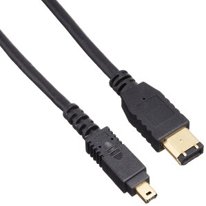 �G���R�� IEEE1394 FireWire400(i.LINK�EDV)�P�[�u�� 6pin-4pin 1.0m �u���b�N IE-461BK
