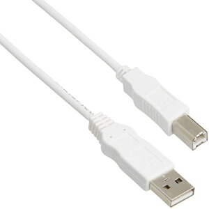 �G���R�� USB�P�[�u�� �yB�z USB2.0 (USB A �I�X to USB B �I�X) RoHS�w�ߏ��� 5m �z���C�g USB2-ECO50WH