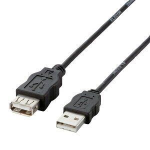 �G���R�� USB�P�[�u�� ���� USB2.0 (USB A �I�X to USB A ���X) RoHS�w�ߏ��� 2m �u���b�N USB-ECOEA20