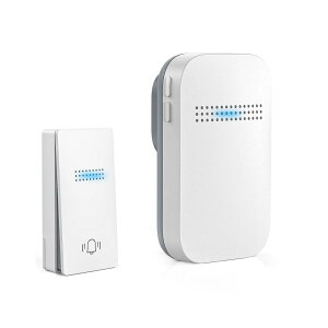 Umimile ワイヤレスチャイム 自動発電 玄関チャイム 電池不要 防水防塵 工事不要 38曲 4段階音量調節 100db 光でお知らせ メモリー機能 ドアベル 介護/飲食店/玄関 150M範囲 二階も聞こえる 来客対