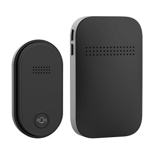 ワイヤレスチャイム 自動発電 玄関チャイム 電池不要 防水防塵 工事不要 38曲 4段階音量調節 100db 光でお知らせ メモリー機能 ドアベル 介護/飲食店/玄関 150M範囲 二階も聞こえる 来客対応(