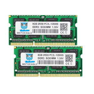 Motoeagle m[gPCpDDR3L 1600 MHz 16GB Kit PC3L-12800 8GB×2g SO-DIMM d 1.35V/1.5V 204Pin CL11 Non-ECC Mac Ή