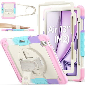 SEYMAC stock 2025N/2024N 13C`iPad Air(M3/M2)ϏՌP[X یtBt y[ 360°]X^h nhXgbv V_[Xgbv SʕیJo[ iPad Air 13 2025/2024p^iFƂ
