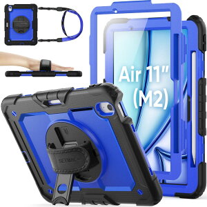 SEYMAC stock 2025N/2024N 11C`iPad Air(M3/M2)ϏՌP[X یtBt y[ 360°]X^h nhXgbv V_[Xgbv SʕیJo[ iPad Air 11 2025/2024p^iu[