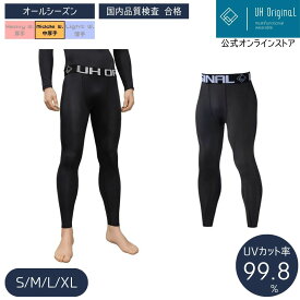 ＼NEWモデル販売特価！／ 【メール便送料無料】 ロングスパッツ スポーツ メンズ コンプレッション 10分丈 着圧 黒 レギンス UVカット パワーストレッチ 吸汗速乾 オールシーズン 野球 サッカー ジム トレーニング 筋トレ ユーエイチオリジナル