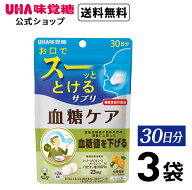 【公式】まとめ買い UHA味覚糖 機能性表示食品 瞬間サプリ 血糖ケア 30日分 3袋セット 送料無料