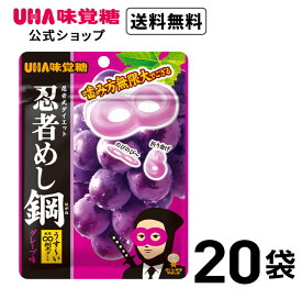 【公式】まとめ買い UHA味覚糖 忍者めし鋼グレープ味 20袋セット 送料無料