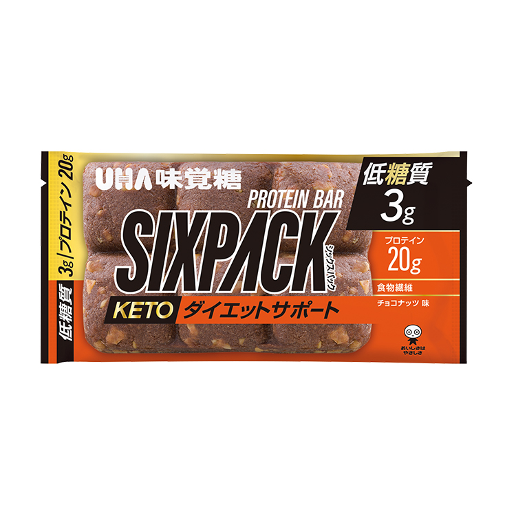 UHA味覚糖 SIXPACK KETO ダイエットサポートプロテインバー チョコナッツ味 ケトジェニック 1袋 低糖質 | UHA味覚糖 公式  楽天市場店