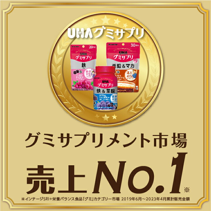 楽天市場】【公式】UHA味覚糖 植物性100％ UHAグミサプリ 鉄+大豆 