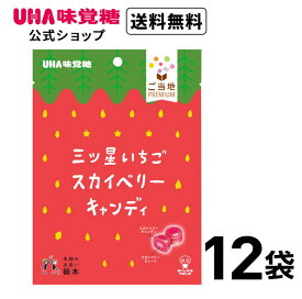 【公式】UHA味覚糖 三ツ星いちごスカイベリーキャンディ 12袋【送料無料】