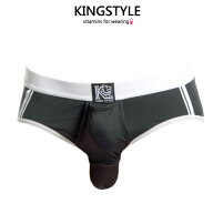 【King Style（キングスタイル）】網ポケット付 壮快パンツ：ブリーフ（上向き）PLC-377 全3色（ブラック…