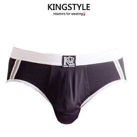 【King Style（キングスタイル）】網ポケット付 壮快パンツ：ブリーフ（下向き）PL-D3427　全2色（ブラック・ホワイト）【※2個まで「こねこ便420（ポスト投函/最短翌日お届け）」で配送可】