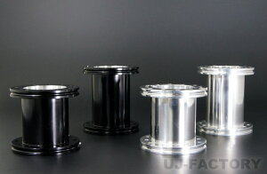 アルミ製 ロングボススペーサー100mm ブラック or ポリッシュ(シルバー)
