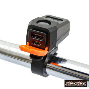�y���������zMADMAX �o�C�N�p USB�d�� TYPE-A+TYPE-C 2�|�[�g �h���L���b�v�t�� (MM50-0488-01) �A�C�t�H���Aiphone�A�A���h���C�h�Aandroid�A�g�ѓd�b�A�X�}�z�[�d��A�g�я[�d��A�A�_�v�^�[�A�X�}�z�z