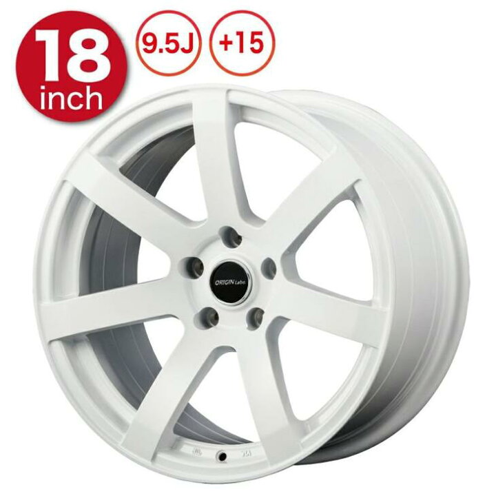 楽天市場】☆ORIGIN DRF-X7 アルミホイール/18×9.5J-5H +15/ホワイト 