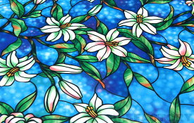 楽天市場 ステンドグラス フラワー 壁紙 装飾フィルム インテリア 寝具 収納 の通販