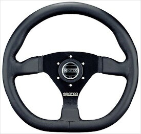 【正規品】sparco/スパルコ　ステアリング　レザーモデル　フラット　33パイ　L360