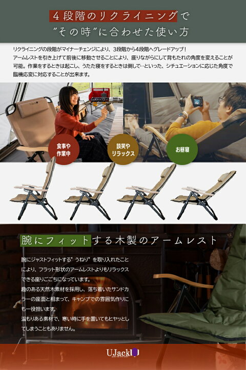 楽天市場】UJack(ユージャック) 難燃 リクライニング ローチェア  