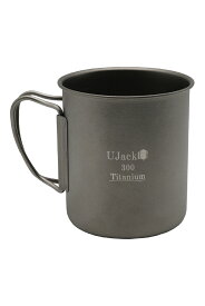 UJack(ユージャック) チタンマグカップ クッカー300ml チタンマグ チタンクッカー シングルマグ フォールディングハンドル最軽量チタニウム 直火OK