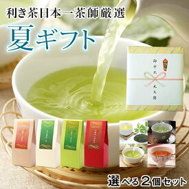 【 お中元 ギフト お茶 】全4種類から2個選べる 宇治水出し緑茶ティーバッグ 宇治深蒸し茶 京都南山城紅茶ティーバッグ 京都宇治煎茶ティーバッグ 日本茶 京都 宇治 老舗製茶問屋 利き茶日本一茶師厳選！ 【 熨斗 包装 名入れ 】