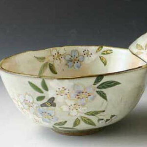 ご飯茶碗 夫婦茶碗 飯碗 京焼 清水焼 陶器製 日本製 器 単品飯碗 ご飯茶碗 1客 紙箱入り 彩さくら いろどりさくら おしゃれ 高級 プレゼント 人気 和食器