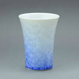 フリーカップ コーヒーカップ 湯呑 ビアカップ 茶碗 おしゃれ 京焼 清水焼 磁器製 フリーカップ 花結晶（白地青） はなけっしょう（しろじあお） 日本製 高級 プレゼント 人気 和食器 可愛い