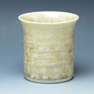 焼酎杯 日本酒 京焼 清水焼 磁器製 日本製 和食器 おしゃれ 酒器 焼酎杯 1客 紙箱 花結晶(茶) はなけっしょう ちゃ 高級 プレゼント 人気