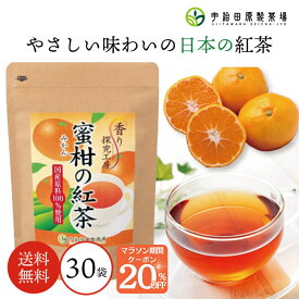 マラソン限定20％クーポン！ 【大容量】みかんの紅茶ティーバッグ30袋 紅茶 和紅茶 ティーバッグ 御歳暮 おしゃれ かわいい プレゼント ギフト 誕生日 甘いものが苦手 お洒落 お茶 健康 詰め合わせ オレンジ フルーツティー フレーバーティー 宇治田原様製茶場