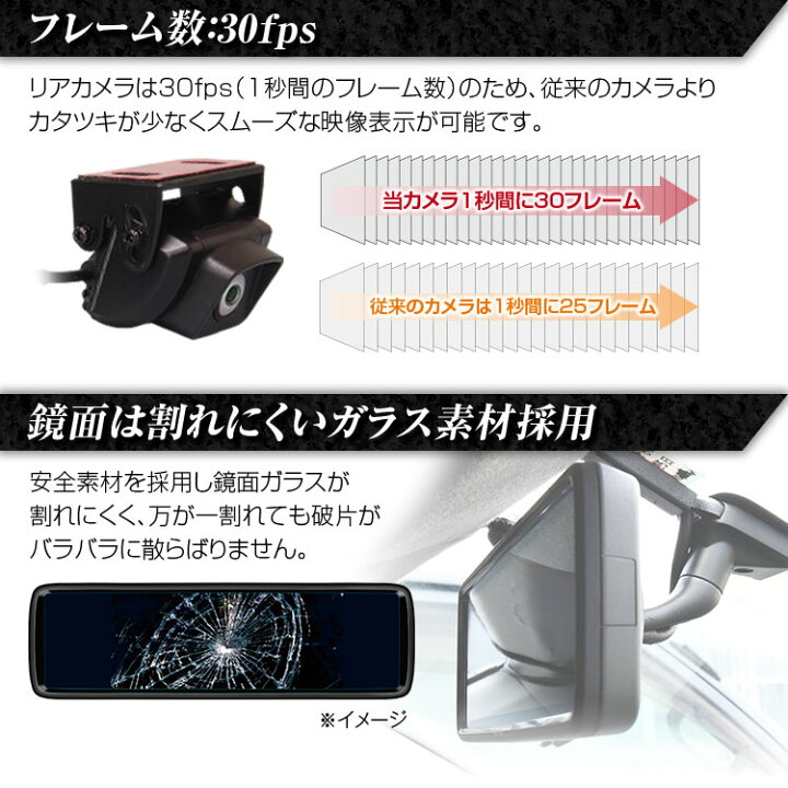 楽天市場 条件付3 Offクーポン発行中 デジタルミラー ミラーモニター 車外カメラ プリウス プリウスphv 50系 全車対応 15年12月 トヨタ 純正ルームミラー 交換 リアカメラ 8 インチ 0万画素 Wdr 暗視 カーパーツ Katsunoki国際