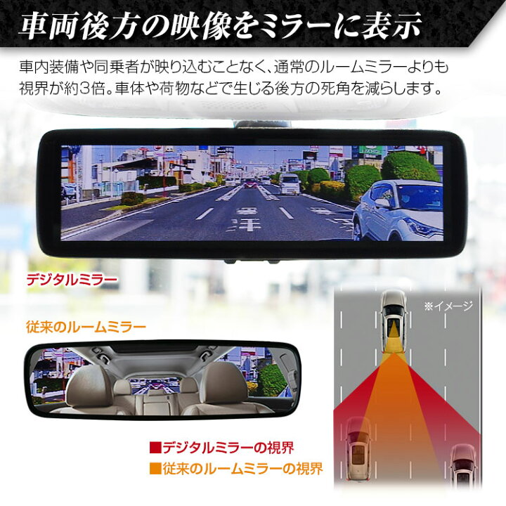 楽天市場 条件付き1000円offクーポン デジタルミラー ミラーモニター 車内カメラ ヴェゼル Ru系 13年12月 対応 ホンダセンシング搭載車用 純正ルームミラー 交換 リアカメラ 8 インチ カーパーツ Katsunoki国際